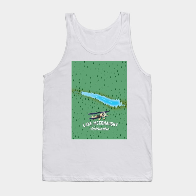 Lake McConaughy Nebraska travel map Tank Top by nickemporium1